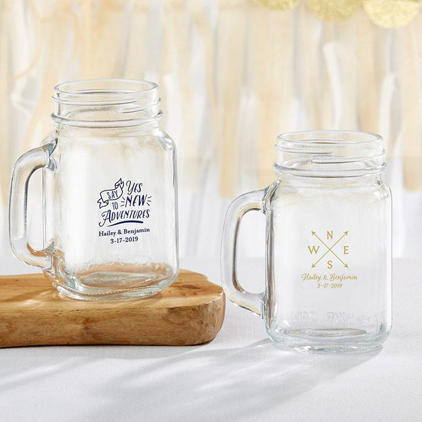 36-Personalized 16 oz. Mason Jar Mugs - Travel & Adventure-Favor Boxes & Containers-JadeMoghul Inc.