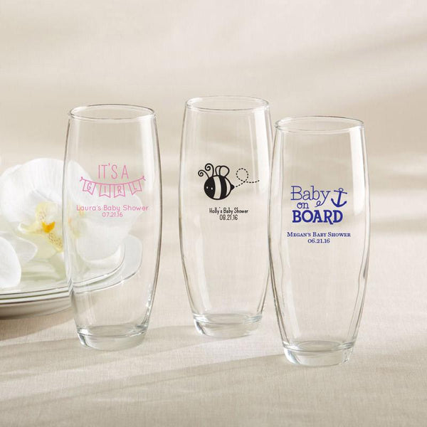 36-Personalized 9 oz. Stemless Champagne Glasses - Baby Shower-Bridal Shower Decorations-JadeMoghul Inc.