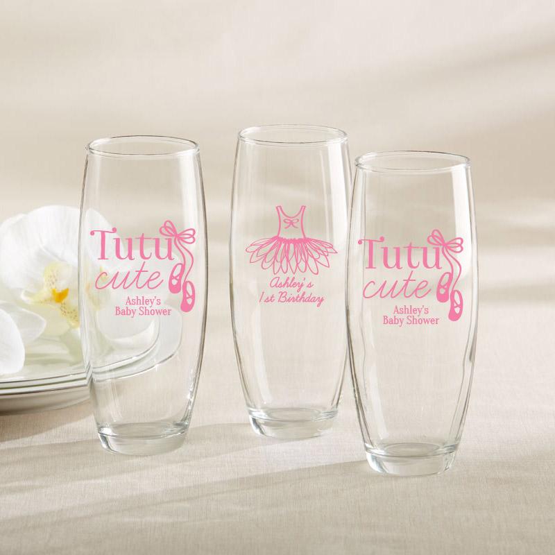 36-Personalized 9 oz. Stemless Champagne Glasses - Tutu Cute-Personalized Coasters-JadeMoghul Inc.