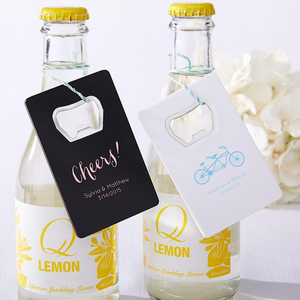 36-Personalized Bottle Openers-Kate's Wedding Collection (Available in Black or White)-Wedding Reception Accessories-JadeMoghul Inc.