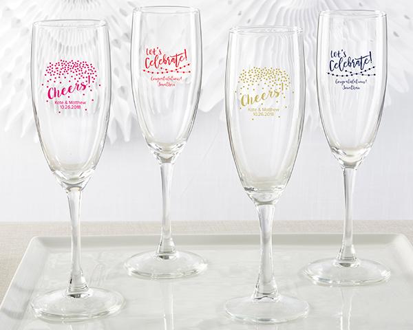 36-Personalized Champagne Flutes - Party Time-Celebration Party Supplies-JadeMoghul Inc.