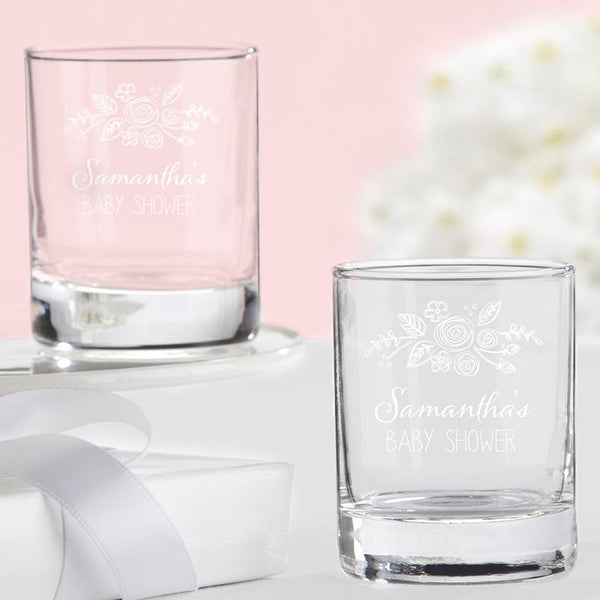 36-Personalized Shot Glasses/Votive Holders - Kate's Rustic Baby Shower Collection-Bridal Shower Decorations-JadeMoghul Inc.