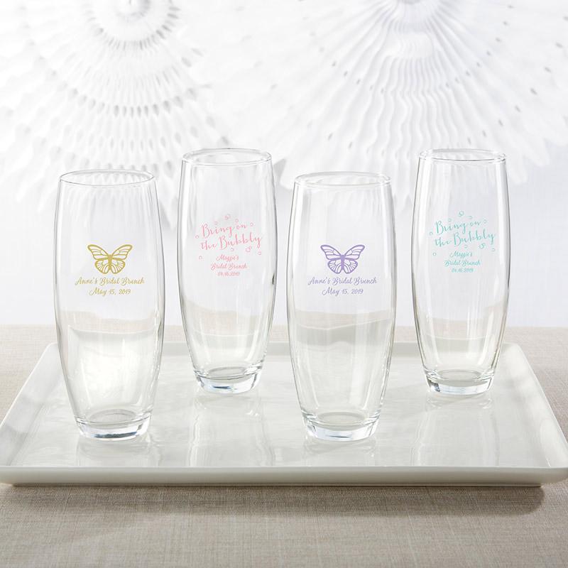 36-Personalized Stemless Champagne Glasses - Bridal Brunch-Personalized Coasters-JadeMoghul Inc.