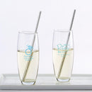 36-Personalized Stemless Champagne Glasses - Something Blue-Personalized Coasters-JadeMoghul Inc.