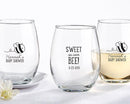 36-Personalized Stemless Glasses - Sweet As Can Bee-Personalized Coasters-JadeMoghul Inc.