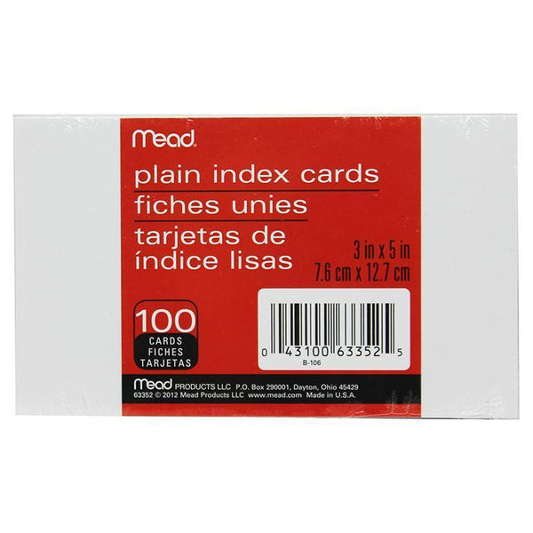 (36 Pk) Cards Index Plain 3X5-Supplies-JadeMoghul Inc.