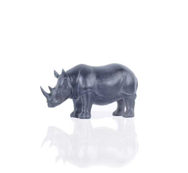 Garden Statues For Sale - 5" x 13" x 7" Rhinoceros - Statue