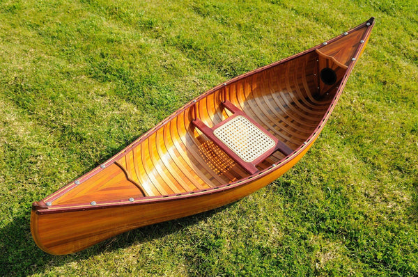 Room Decor Ideas - 20.25" x 70.5" x 15" Wooden Canoe with Ribs