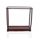 Wooden Table - 13.75" x 40" x 39.25" Brown, Table Top Display Case Classic