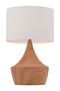 Table Lamp Set - 11.8" x 11.8" x 18.7" White & Brown, Polyblend, Steel, Table Lamp