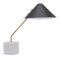Table Lamp Set - 20.9" x 12.6" x 20.5" Black, Steel & Marble, Table Lamp