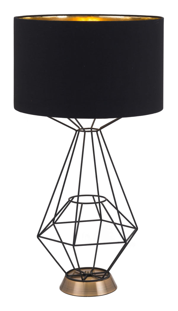 Cheap Table Lamps - 15" x 15" x 28" Black, Polyblend, Steel, Table Lamp