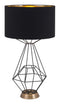 Cheap Table Lamps - 15" x 15" x 28" Black, Polyblend, Steel, Table Lamp