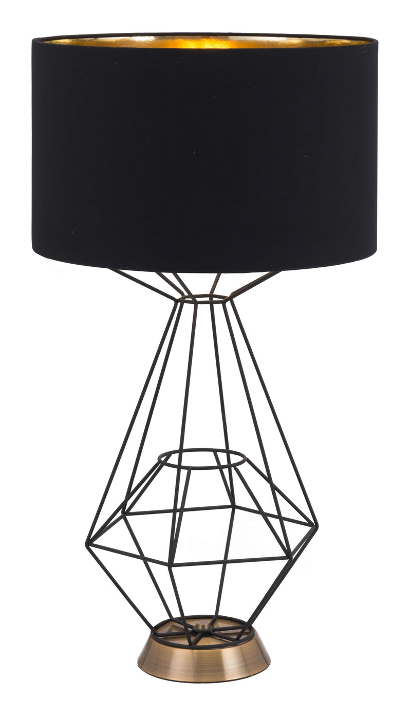 Cheap Table Lamps - 15" x 15" x 28" Black, Polyblend, Steel, Table Lamp