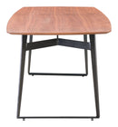 Modern Dining Table - 70.9" x 35.4" x 29.9" Walnut & Black, Walnut Veneer, Painted Steel, Dining Table