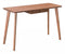 Bedroom Desk - 46.5" x 17.7" x 29.3" Walnut, Wood Veneer, MDF, Rubber Wood, Desk
