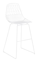 Cheap Bar Stools - 22" x 22" x 43.5" White, Steel, Bar Chair - Set of 2