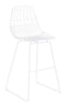 Cheap Bar Stools - 22" x 22" x 43.5" White, Steel, Bar Chair - Set of 2
