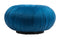 Blue Ottoman - 25.6" x 25.6" x 13.6" Blue, Velvet, Wood, Ottoman