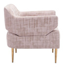 Armchairs and Accent Chairs - 27" x 29.3" x 29.5" Pink Velvet, Stainless Steel, Pinewood, Plywood & MDF, Arm Chair