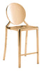 Counter Height Chairs - 18.3" x 18.5" x 39" Gold, Polished Stainless Steel, Counter Chair - Set of 2