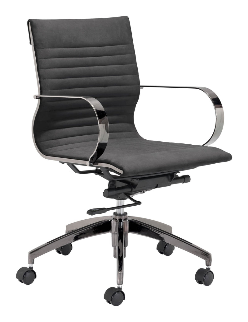 Best Office Chair - 27" x 27" x 34.3" Black, Velvet, Stainless Steel, Office Chair