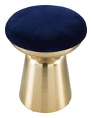 Counter Stools - 15.7" x 15.7" x 18.7" Blue & Gold, Iron, Side Stool