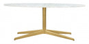 Cheap Coffee Tables - 44" x 13.5" x 18.5" White & Gold, Marble, Metal, Coffee Table