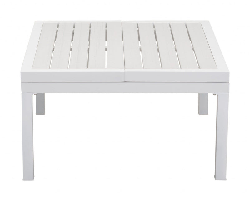 Cheap Coffee Tables - 33.5" x 30.7" x 17.1" White, Polyresin, Powder Coated Aluminum, Lift-Top Coffee Table