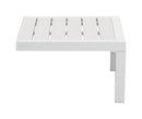 White Side Table - 28" x 18.1" x 10.2" White, Polyresin, Powder Coated Aluminum, Side Table