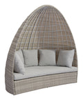 Rustic Furniture - 79.5" x 45.7" x 80.3" White & Gray, Synthetic Weave, Aluminum, Daybed
