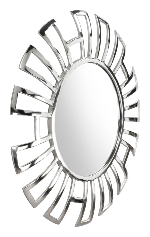 Circle Mirror - 30.3" x 1.2" x 30.3" Aluminum, Aluminium, MDF, Round Mirror
