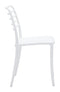 White Accent Chair - 17.7" x 20.9" x 32.9" White, Plastic, Dining Chair - Set of 2