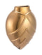 Gold Vase - 2.8" x 6.1" x 8.1" Matte Gold, Stoneware, Rayas Wall Vase