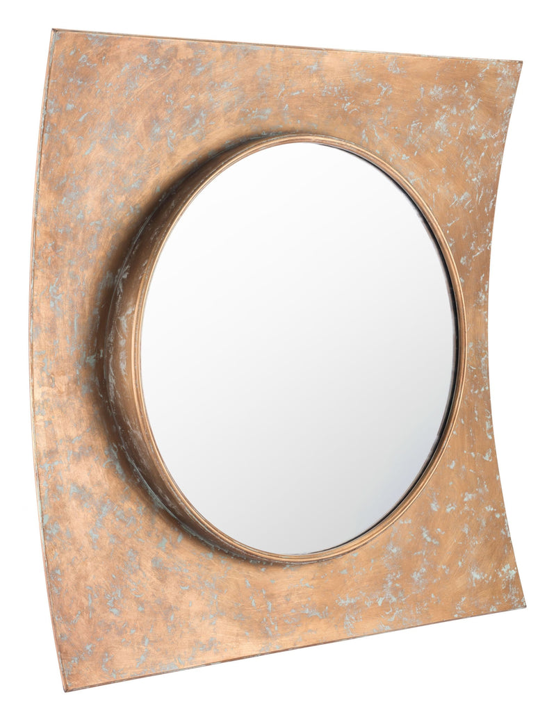 Big Mirror - 31.5" x 3.3" x 31.5" Gold, Mirror, Steel & MDF, Mirror