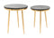 Cheap Accent Tables - 18" x 18" x 22.5" Black Marble & Brass, Marble & Brass, Accent Table Set