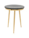 Cheap Accent Tables - 18" x 18" x 22.5" Black Marble & Brass, Marble & Brass, Accent Table Set