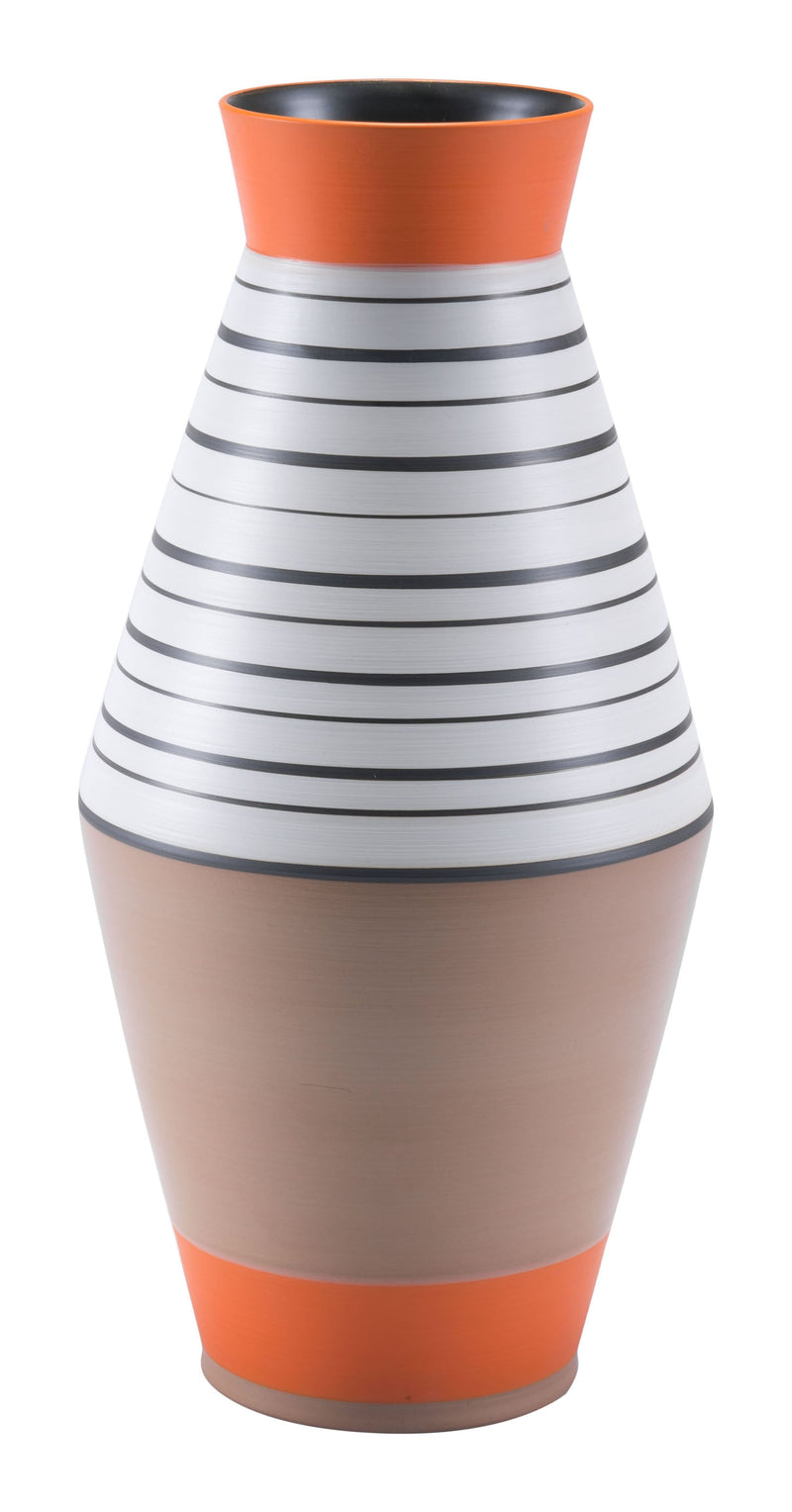 Large Floor Vase - 8.1" x 8.1" x 16.7" Multicolor, Ceramic, Large Vase
