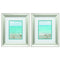 Silver Picture Frames - 11" X 13" Brushed Silver Frame Sunday At The Shore (Set of 2)