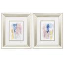 Silver Picture Frames - 11" X 13" Brushed Silver Frame Puddle Pastel (Set of 2)
