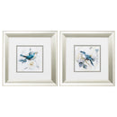Picture Frames - 13" X 13" Aged Silver Frame Morning Song (Set of 2)