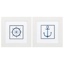 White Picture Frames - 13" X 13" White Frame Sailing (Set of 2)