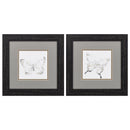 Black Picture Frames - 12" X 12" Distressed Black Frame Butterfly Impression (Set of 2)