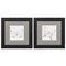 Black Picture Frames - 12" X 12" Distressed Black Frame Butterfly Impression (Set of 2)