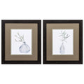 Black Picture Frames - 15" X 17" Distressed Black Frame Misty (Set of 2)