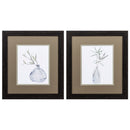 Black Picture Frames - 15" X 17" Distressed Black Frame Misty (Set of 2)