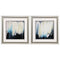 Collage Picture Frames - 19" X 19" Brushed Silver Frame Blue Illusion (Set of 2)
