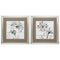 Collage Picture Frames - 19" X 19" Brushed Silver Frame Natures Lace (Set of 2)