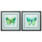 Collage Picture Frames - 18" X 18" Brushed Silver Frame Butterfly Sketch (Set of 2)