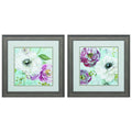 Square Picture Frames - 19" X 19" Distressed Wood Toned Frame Asbury Garden (Set of 2)